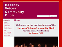 Tablet Screenshot of hackneyvoicescommunitychoir.co.uk